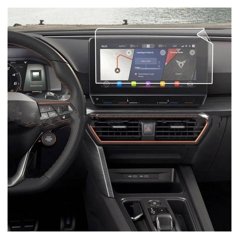 GPS Displayschutzfolie Für Cupra Für Formentor 2021 PET Screen Protector Film 12 Zoll Auto GPS Navigation Touch Display Navigation Schutzfolie von TWMEU