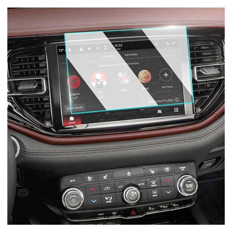 GPS Displayschutzfolie Für Dodge Für Durango 2021-2022 10,1 Zoll Car Center Screen GPS-Navigation Multimedia Schutzfolie Aus Gehärtetem Glas Navigation Schutzfolie von TWMEU