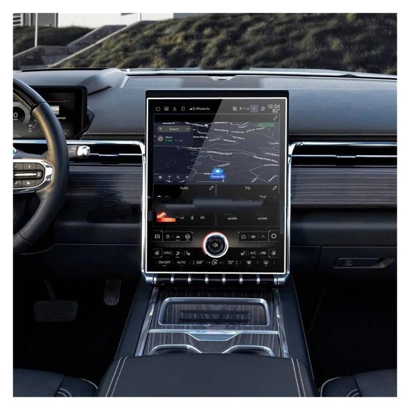 GPS Displayschutzfolie Für GMC Für Sierra EV 2024 PET Displayschutzfolie 16,8 Zoll Autoradio GPS Navigation Display Film Navigation Schutzfolie von TWMEU