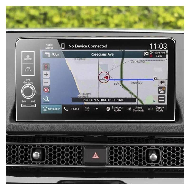 GPS Displayschutzfolie Für HR-V 2022 Gehärtetem Glas Screen Protector Film Auto Radio GPS Navigation Innen Navigation Schutzfolie(Left Hand Drive) von TWMEU