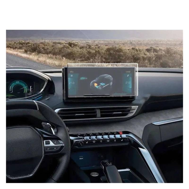 GPS Displayschutzfolie Für Peugeot 3008 2021-2022 Gehärtetem Glas Screen Protector Film Auto Radio GPS Navigation LCD Instrument Innen Navigation Schutzfolie(GPS) von TWMEU