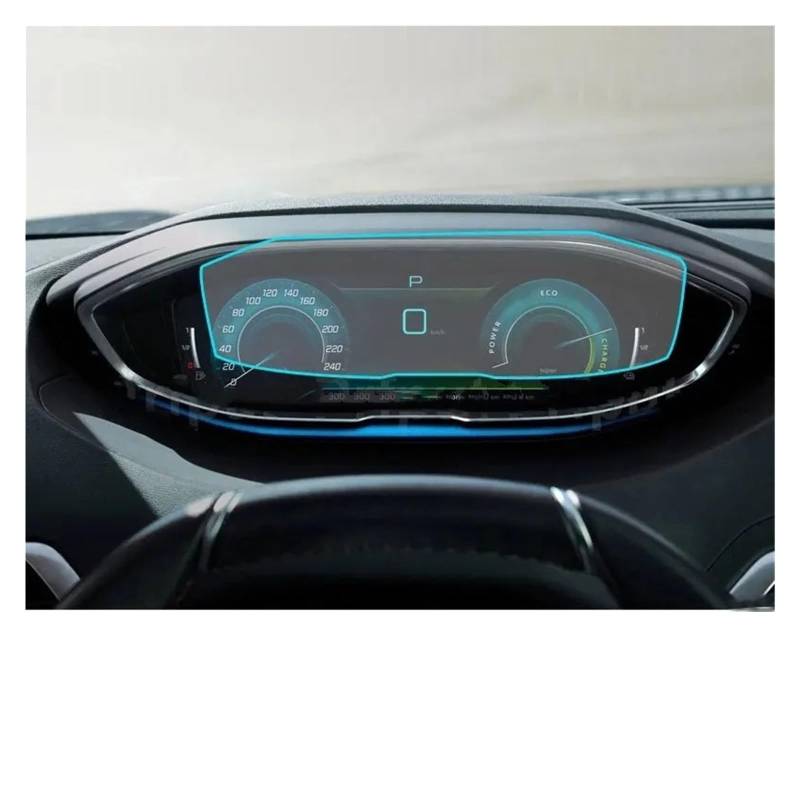 GPS Displayschutzfolie Für Peugeot 3008 2021-2022 Gehärtetem Glas Screen Protector Film Auto Radio GPS Navigation LCD Instrument Innen Navigation Schutzfolie(Instrument) von TWMEU