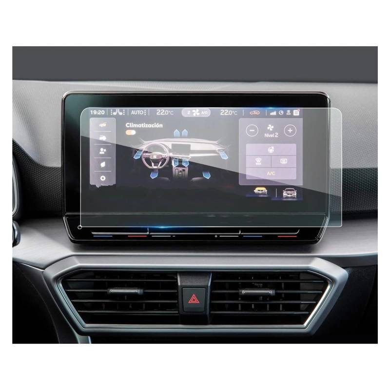 GPS Displayschutzfolie Für Seat Für Leon Für MK4 2020 Gehärtetes Glas Displayschutzfolie Auto 10 Zoll Auto GPS-Navigation Anti-Scrfatch Navigation Schutzfolie von TWMEU