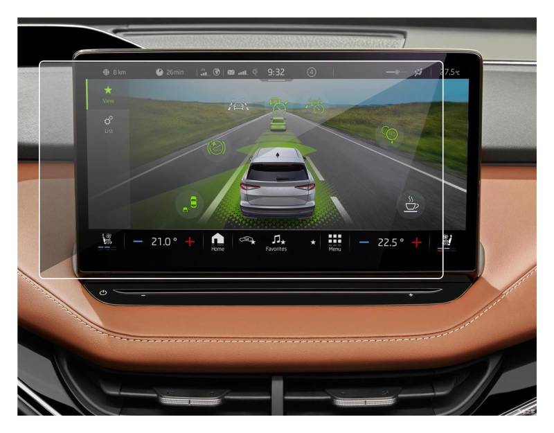 GPS Displayschutzfolie Für Skoda Für ENYAQ IV 2020-2023 Auto GPS Navigation Touchscreen PET Film Protector Schutz Film Navigation Schutzfolie von TWMEU