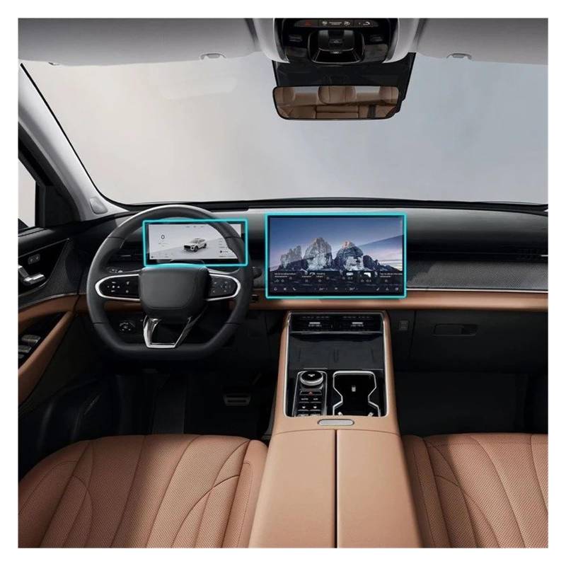 GPS Displayschutzfolie Für TIGGO 9 2024-2025 Gehärtetem Glas Film Auto LCD Touch Screen Navigation GPS Schutz Und Dashboard Navigation Schutzfolie(Dashboard and GPS) von TWMEU