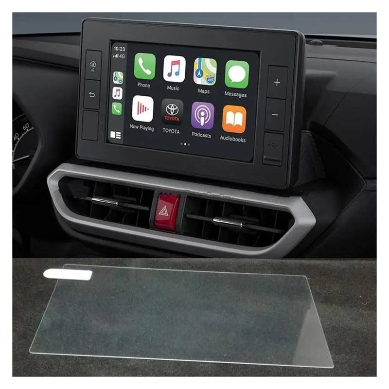 GPS Displayschutzfolie Für Toyota Für Raize 2023 2024 Gehärtetem Glas Screen Protector 8 Zoll Auto Infotainment Radio GPS Navigation Navigation Schutzfolie von TWMEU