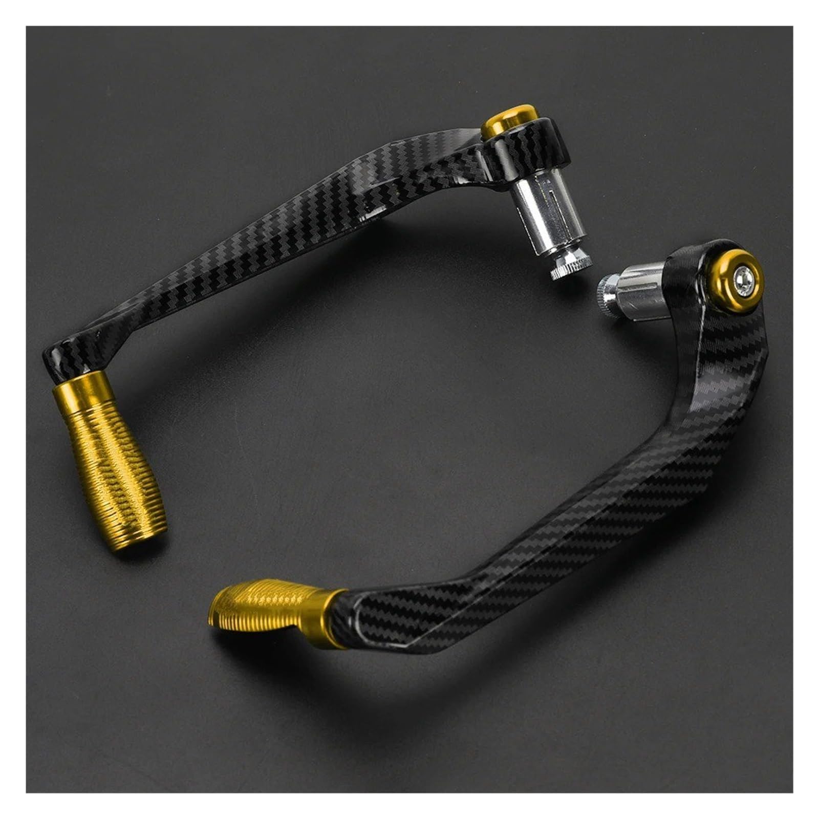 Lenkerhandschützer FÜR Kawasaki FÜR ZX636 ZX-636 ZX 636 2005 2006 2007 2008-2024 2023 Griff Bar Griffe Bremse Kupplung Hebel Wache Schutz Motorrad Handschützer(Gold) von TWMEU