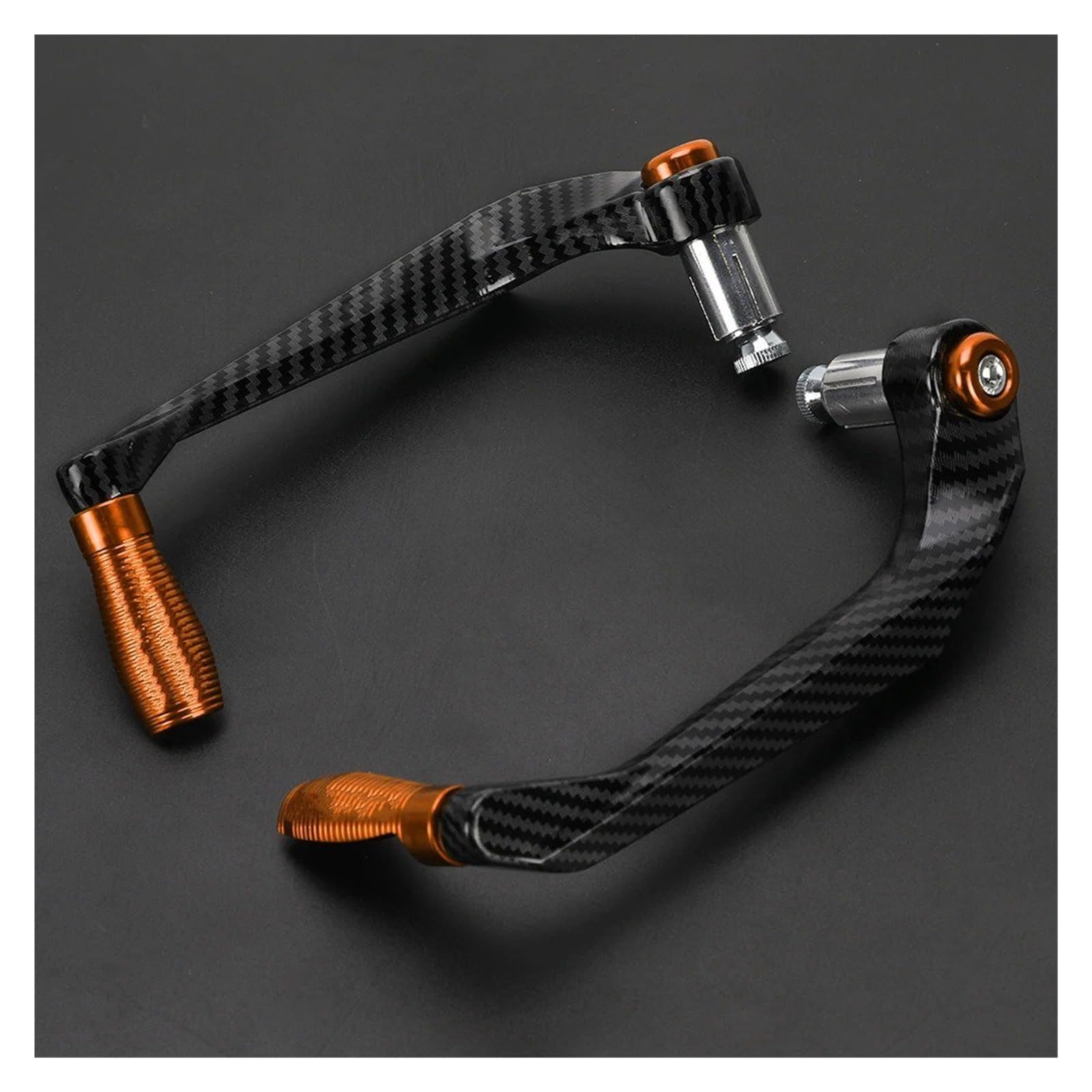 Lenkerhandschützer FÜR Kawasaki FÜR ZX636 ZX-636 ZX 636 2005 2006 2007 2008-2024 2023 Griff Bar Griffe Bremse Kupplung Hebel Wache Schutz Motorrad Handschützer(Orange) von TWMEU