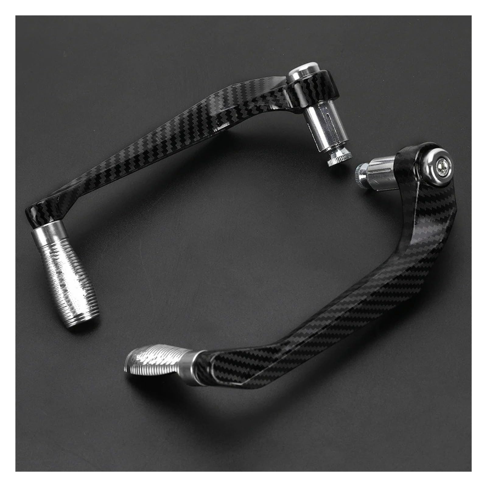 Lenkerhandschützer FÜR Kawasaki FÜR ZX636 ZX-636 ZX 636 2005 2006 2007 2008-2024 2023 Griff Bar Griffe Bremse Kupplung Hebel Wache Schutz Motorrad Handschützer(Silver) von TWMEU