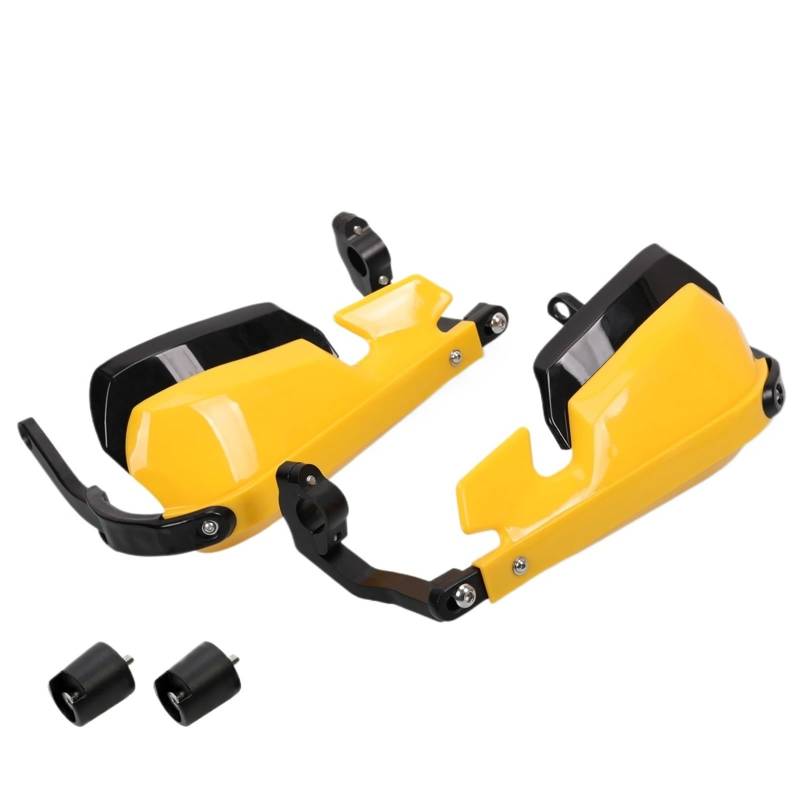 Lenkerhandschützer Für CFMOTO 800MT 650MT 2021-2024 Motorrad Neue Aluminium Legierung Handschutz Schild Hand Guard Protector Windschutzscheibe Handschützer(800MT Yellow 1 Set) von TWMEU