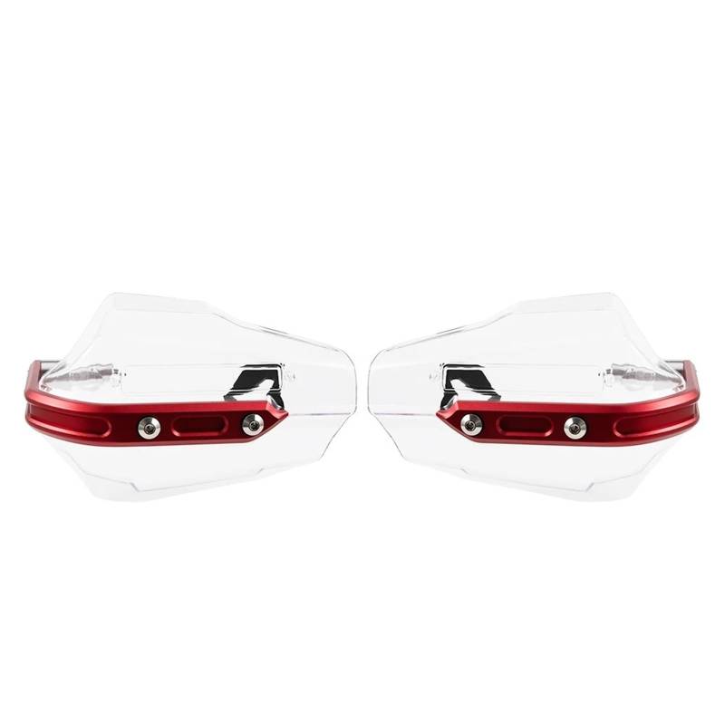 Lenkerhandschützer Für CT125 CT110 Für CRF CNC Aluminiumlegierung Universal Motorrad Handschutz Schutzteile Motorrad Klare Handschutzverlängerungen Handschützer(Clear Red) von TWMEU