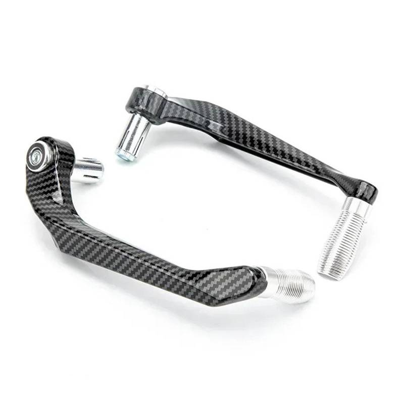Lenkerhandschützer Universal Motorrad Lenker Bremse Kupplung Hebel Hand Guard Protector Carbon Fiber Wasserdicht Handschutz Aluminium Legierung Zubehör Handschützer(Silver) von TWMEU
