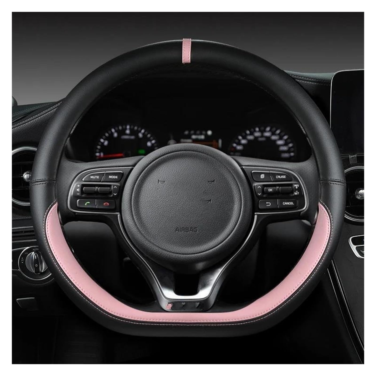 Lenkrad überzug Für Kia Für K5 Für Ceed GT Für Stonic Für Proceed Für Sportage 2021 2020 2019 Auto Zubehör 2018 2017 GT Sport D Form Auto Lenkrad Abdeckung Lenkradschutz Abdeckung(PINK) von TWMEU