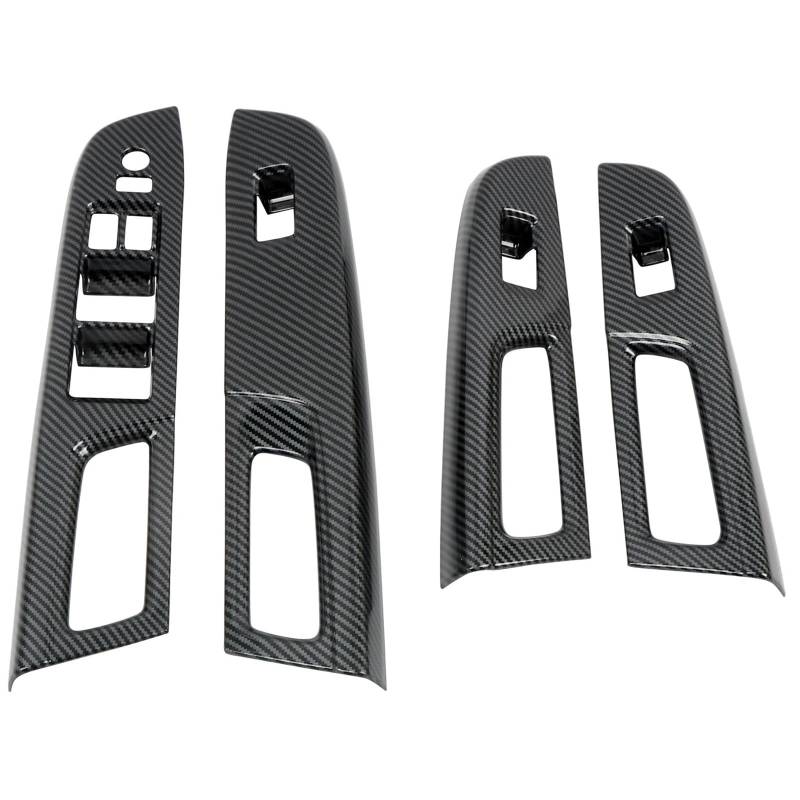 Verkleidungs Abdeckung Zentrale Für Subaru Für WRX Für STI 2015-2020 Carbon Black Tür Armlehne Fenster Schalter Lift Abdeckung Verkleidung Innen Autozubehör 4St Rahmen Abdeckung Trim(Right Hand Drive) von TWMEU