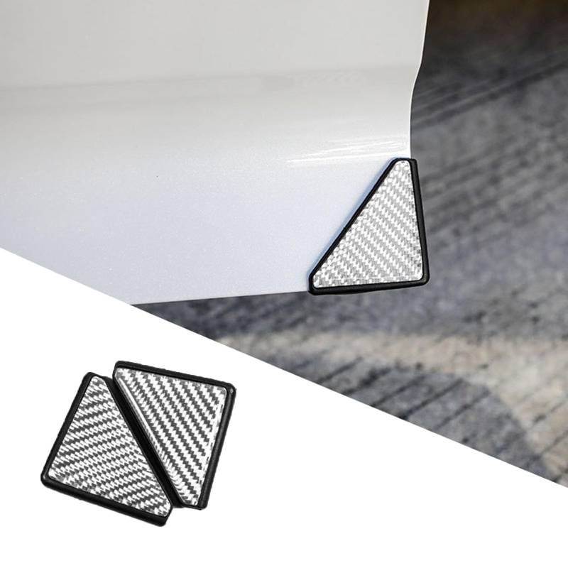 2 Stück Auto Tür Ecke Anti-Scratch Abdeckung, Kompatibel mit Geely GC7 GC3 GC6 GC5 SC3 SC6-RV SC5 SC7-RV, Autotür Kantenschutz, Protector Eckenschutz Aufkleber,Silver von TWQBHSH