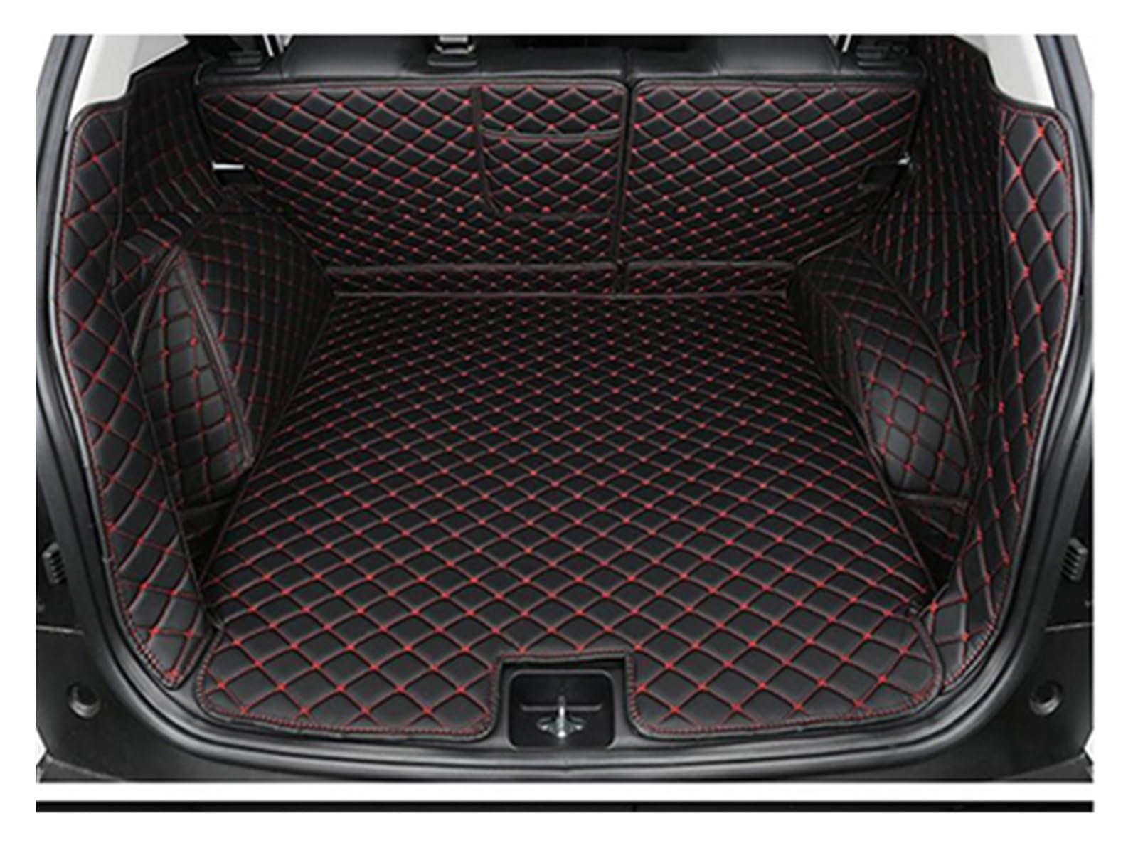 Kofferraumwanne Kofferraummatte Für Q7 Fünf Sitze 2006–2015 Cargo-Liner Teppich Innenteile Kofferraummatte (Farbe : C Black red) von TWSIT
