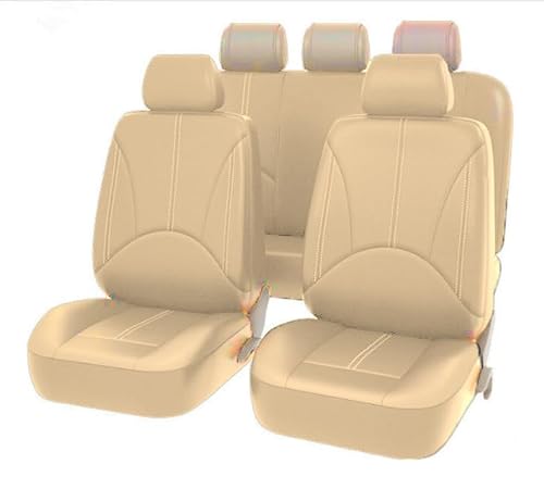 TWSIT 9 STK Satz Universal Auto Sitzbezug Sets für Hyundai Ioniq 2016-2023,Sitzbezug Komplett-Set Autositzbezüge Schonbezüge Innenzubehör,9 Pcs C/Beige von TWSIT