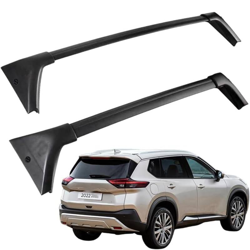 TXBZQKJ DachträGer RelingträGer für Nissan X-Trail T31 T32 T33, Dachgepäckträger Alu Dachgepäckablage, Paar Schwarze gewidmet Diebstahl-Bars,Third Generation Model von TXBZQKJ