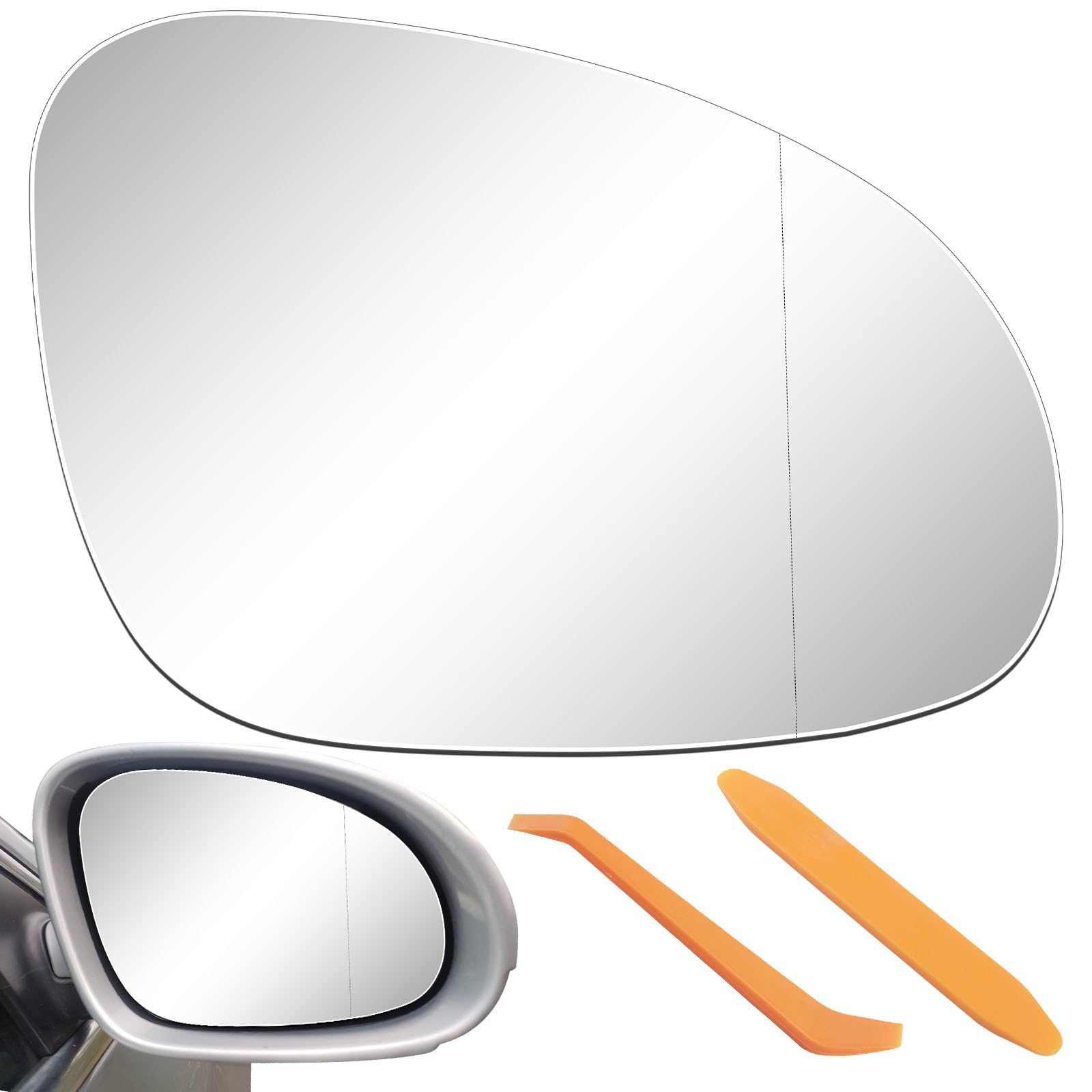 Spiegelglas Ersatz für VW JETTA 5 2005-2010/ VW GOLF 5 2003-2008/ VW PASSAT B6 2007-2011/ SKODA SUPERB Facelift 2007-2008 beheizbar Außenspiegel Klar Asphärisch Ersatzspiegelglas Beifahrerseite(Rechts Spiegelglas Ersatz für VW JETTA 5 2005-2010/ VW GOLF 5 2003-2008/ VW PASSAT B6 2007-2011/ SKODA SUPERB Facelift 2007-2008 beheizbar Außenspiegel Klar Asphärisch Ersatzspiegelglas Beifahrerseite(Rechts von TXErfolg