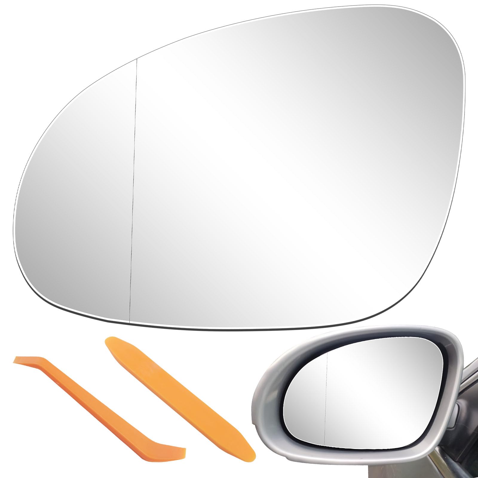 Spiegelglas Ersatz für VW JETTA 5 2005-2010/ VW GOLF 5 2003-2008/ VW PASSAT B6 2007-2011/ SKODA SUPERB Facelift 2007-2008 beheizbar Außenspiegel Klar Asphärisch Ersatzspiegelglas Fahrerseite(Links Spiegelglas Ersatz für VW JETTA 5 2005-2010/ VW GOLF 5 2003-2008/ VW PASSAT B6 2007-2011/ SKODA SUPERB Facelift 2007-2008 beheizbar Außenspiegel Klar Asphärisch Ersatzspiegelglas Fahrerseite(Links von TXErfolg