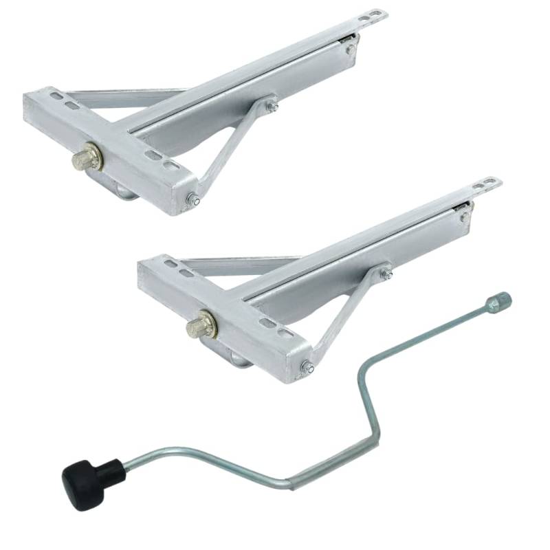 TXP:360 2X Universalstützen Stützfüße Ausdrehstützen Scherenstützen Steckstützen Wohnwagen | 280 x 535 x 90 mm | 500kg Stützlast | mit Handkurbel Sechskant von TXP:360
