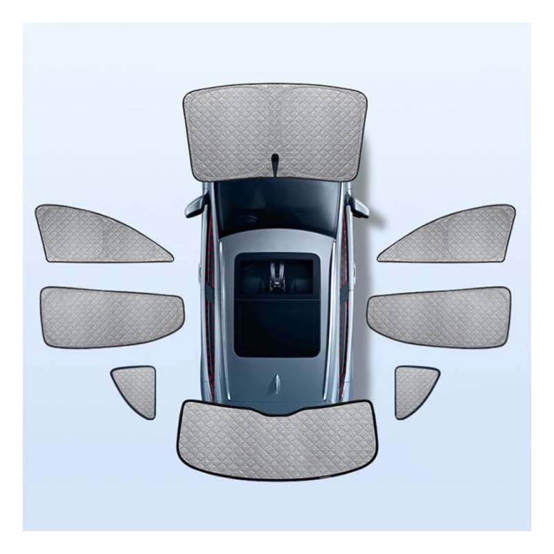 Vollständiger Verdunkelungs-Sonnenschutzvorhang für Pathfinder 2024-2025, Total Lichtblockierendes Auto-Sonnenschutz-Zubehör,A-8 Pieces for The Whole car von TXQDQSC