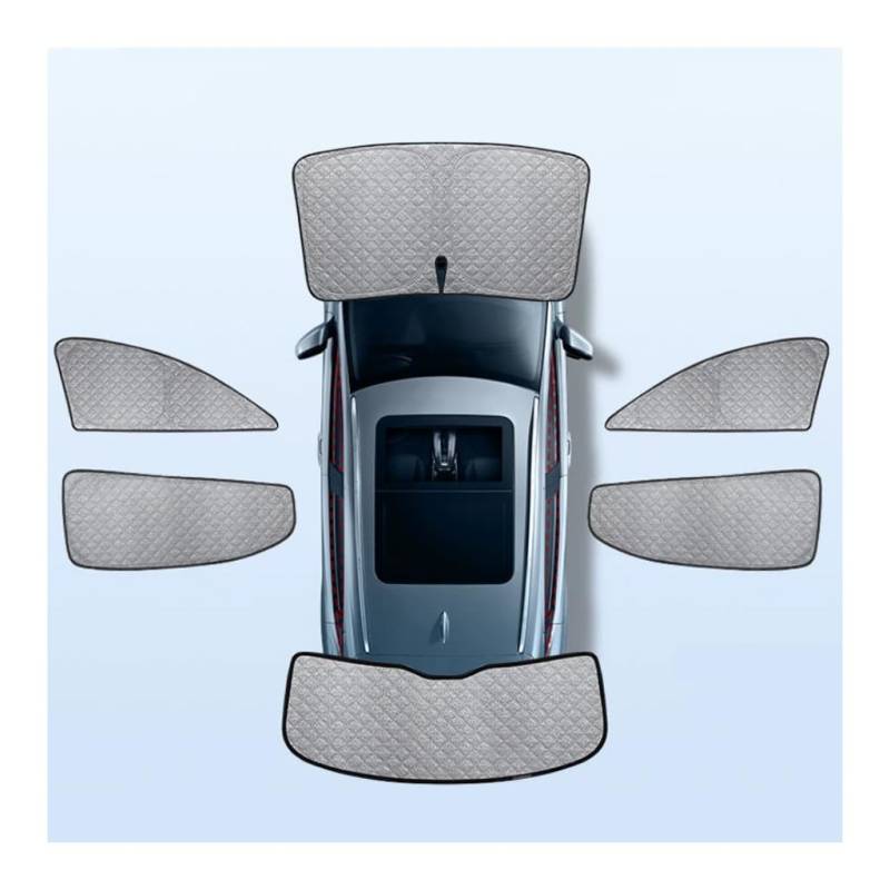 Vollständiger Verdunkelungs-Sonnenschutzvorhang für X-Trail Honor T32 2021-2022, Total Lichtblockierendes Auto-Sonnenschutz-Zubehör,I-Front Gear + Rear Gear + Side Windows 4 Pieces von TXQDQSC