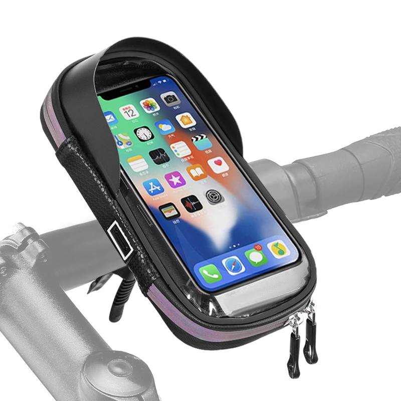 TYBYBB Fahrrad Handyhalterung Wasserdicht Handytasche Fahrrad mit Regenhaube, 360° Drehbarem Handyhalterung Motorrad Wasserdicht Für Smartphones bis zu 7 Zoll für Montainbikes, Ebikes, Rennrad von TYBYBB