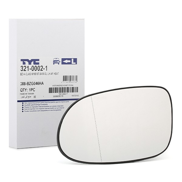 TYC Außenspiegelglas MERCEDES-BENZ 321-0002-1 B66818421,A1708100121 Spiegelglas,Spiegelglas, Außenspiegel TYC Außenspiegelglas MERCEDES-BENZ 321-0002-1 B66818421,A1708100121 Spiegelglas,Spiegelglas, Außenspiegel von TYC