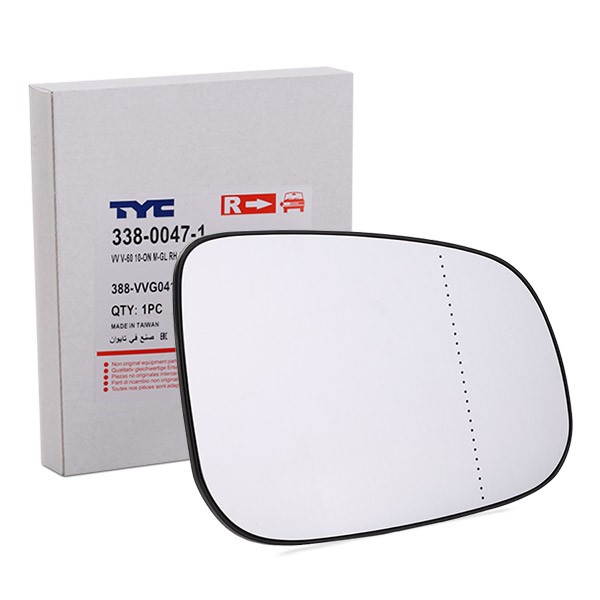 TYC Außenspiegelglas VOLVO 338-0047-1 30716483,30716486 Spiegelglas,Spiegelglas, Außenspiegel von TYC