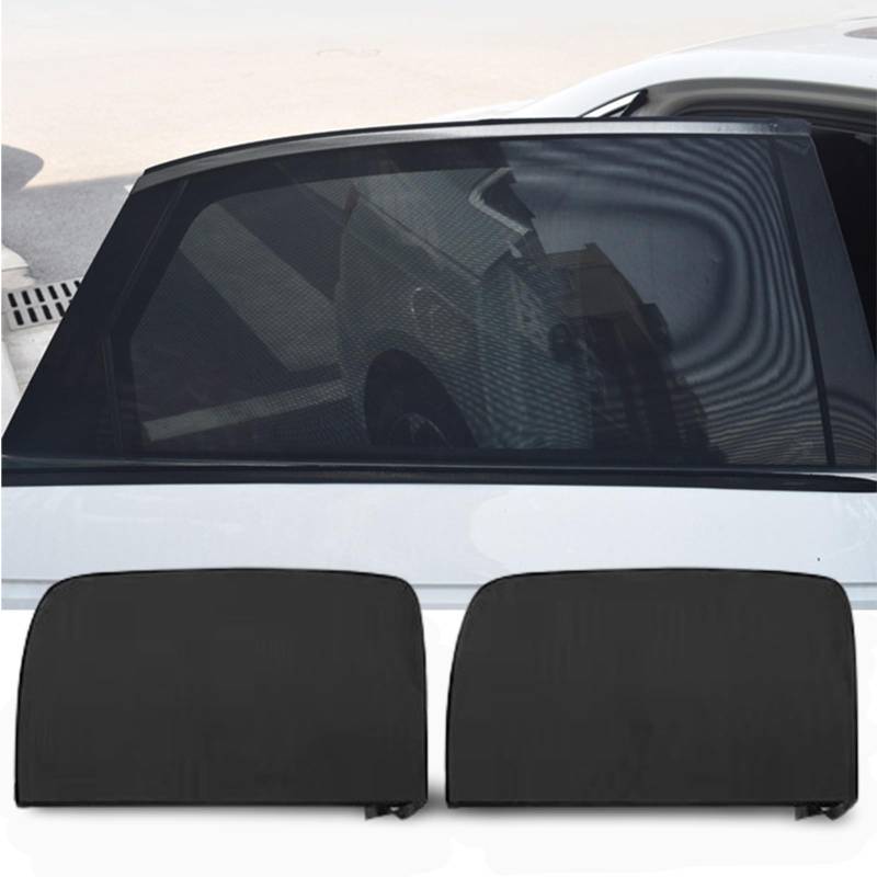 TYEQWT Sonnenschutz Auto, 2 Stück Sichtschutz Auto, 55 x 52cm Sonnenschutz Auto Fenster Verdunkelung, Auto Sonnenschutz Kinder, UV Schutz, Schwarz von TYEQWT