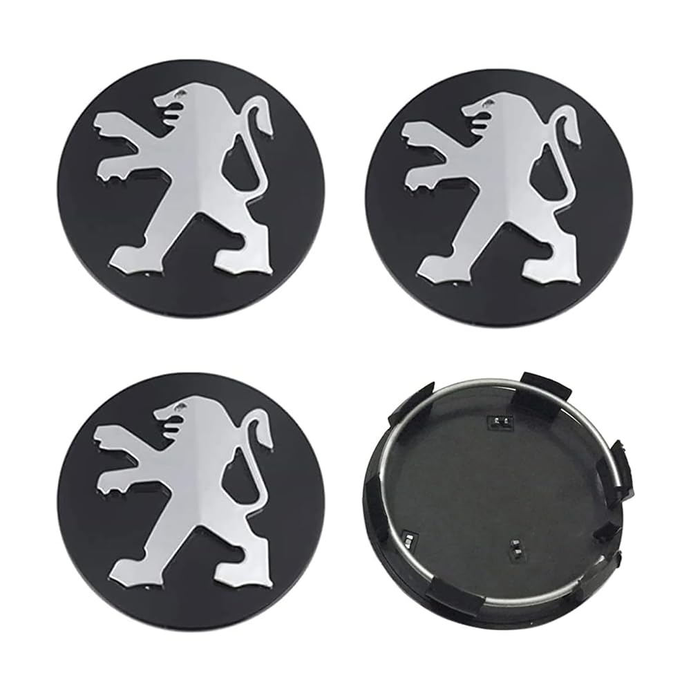 4 Stück Auto Nabendeckel für Peugeot 3008 4008 308 208 508 60mm Radnabendeckel Felgendeckel Radkappen Nabendeckel Radkappen für Auto Zubehör,Black 4 Stück Auto Nabendeckel für Peugeot 3008 4008 308 208 508 60mm Radnabendeckel Felgendeckel Radkappen Nabendeckel Radkappen für Auto Zubehör,Black von TYGCP