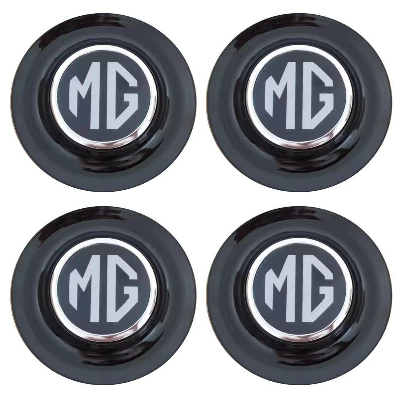 4 Stück Auto Radnabenkappen für MG GT ZS ZT 360 550 750 18.3cm Auto Nabendeckel Felgenkappen Radkappen Radnaben Nabenkappen Felgendecke,Silver Black von TYGCP