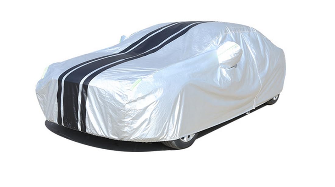 Autoabdeckung für Mercedes-Benz B-Class Hatchback 3.Gen (W247) 2020-2024, Auto Abdeckplane Regen Sonne Staub Schutz UV Beständig mit Türreißverschluss,A/Silver-Black von TYUMGXIAO