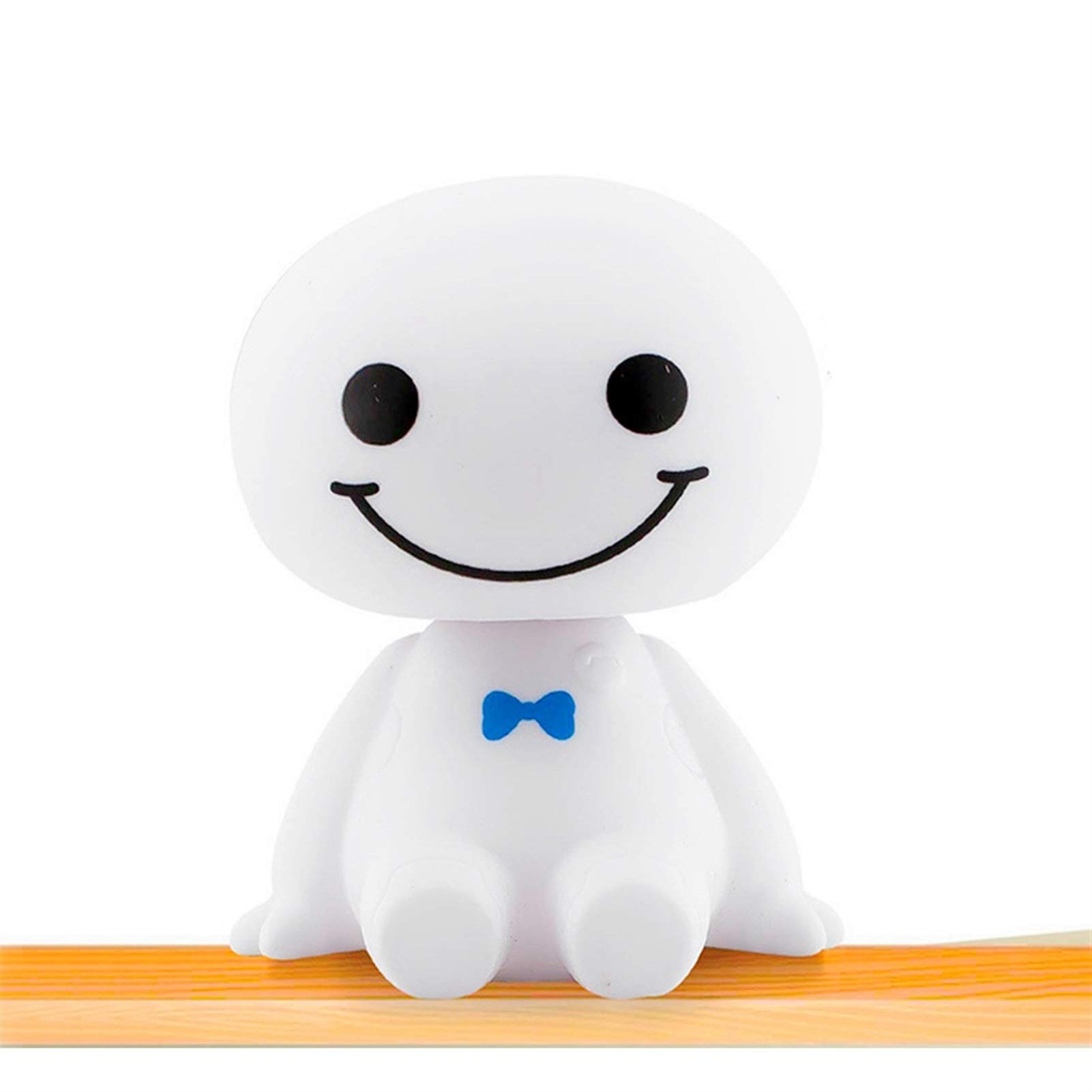 TYUTYU Autodekoration Niedliche Schütteln Kopf Roboter Spielzeug Cartoon Kunststoff Puppe Automotive Dekoration Auto Interior Dashboard Bobble Kopf Spielzeug Auto Ornament (Color Name : with Bow) von TYUTYU