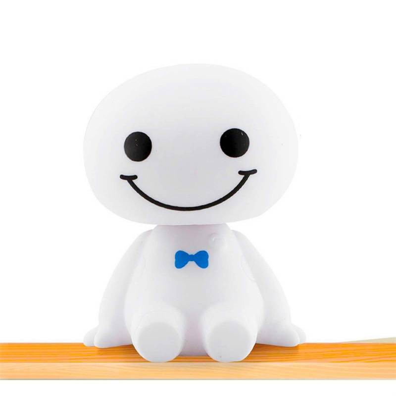 TYUTYU Autodekoration Niedliche Schütteln Kopf Roboter Spielzeug Cartoon Kunststoff Puppe Automotive Dekoration Auto Interior Dashboard Bobble Kopf Spielzeug Auto Ornament (Color Name : with Bow) von TYUTYU