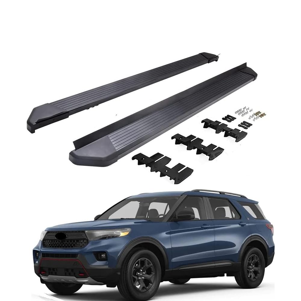 Auto Trittbretter Seitenschweller für Ford Explorer 2020 2021 2022 2023 2024, Anticrash Seitentrittleistenpedale, Seitenrock Auto Side Body Kit von TaKesh