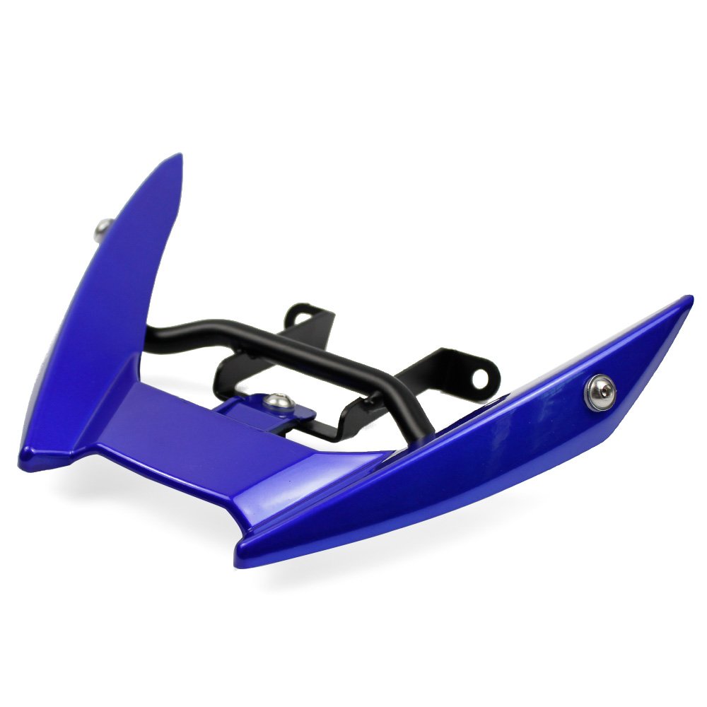 TaTonCycle Motorrad Kotflügel Kotflügel Schnabel Oberer Scheinwerfer Verkleidung Spoiler Extender Cowl Stay Halterung Halterung für Y-amaha MT-09 FZ-09 MT09 FZ09 2014 2015 2016 (Blau) von TaTonCycle