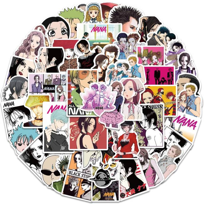 Anime NANA Aufkleber Pack 50pcs für Wasserflaschen Laptop Skateboard Notebook, Geschenk für Erwachsene Kinder Teens von Tacomexi