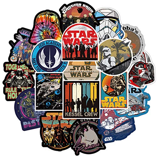 StarWar Aufkleber 100 Stück, Laptop Aufkleber Bombe Vinyl Aufkleber Pack für Auto Gepäck Skateboard Motorrad Aufkleber für Jugendliche Erwachsene von Tacomexi