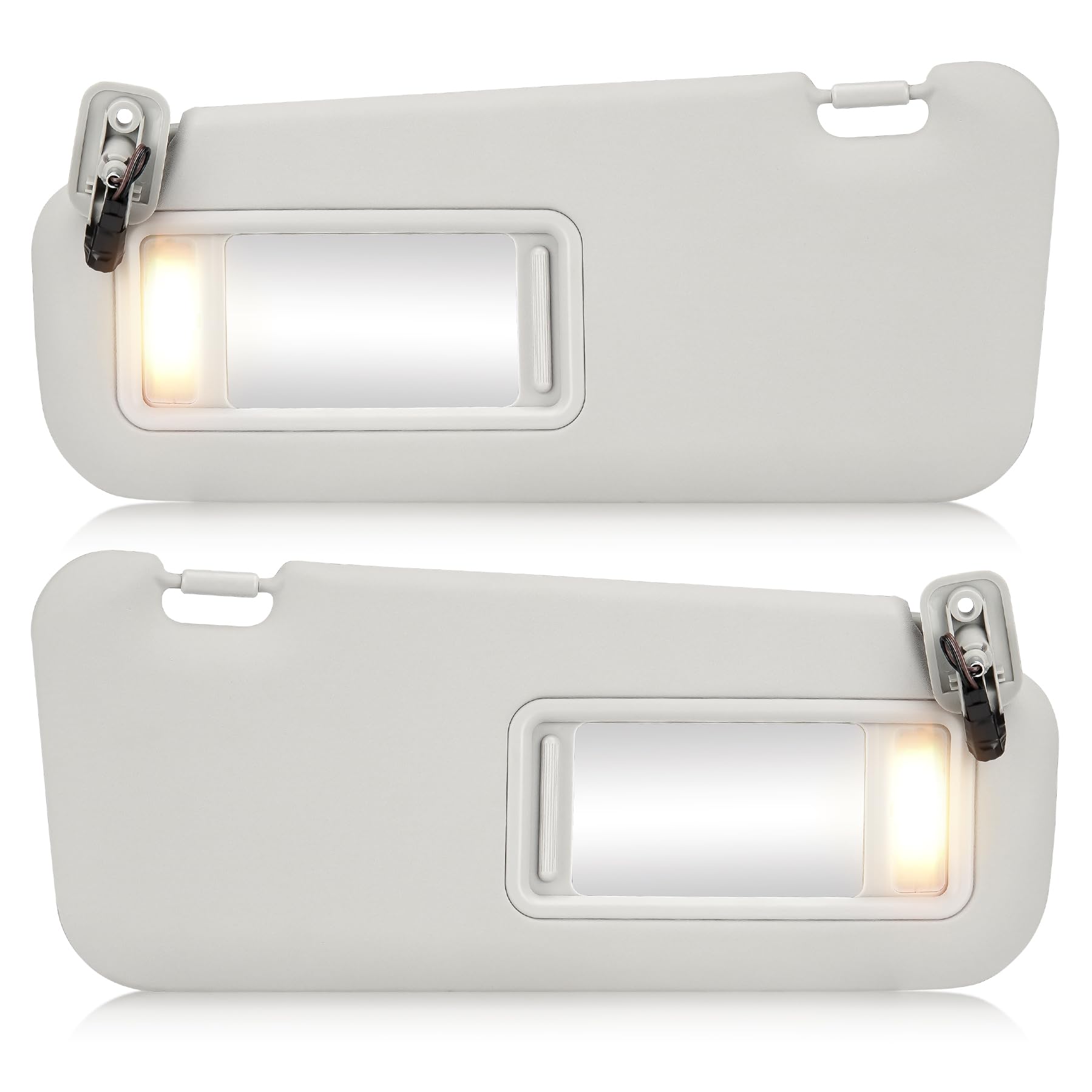 Sonnenblende für Beifahrerseite mit Lichtern, kompatibel mit Mazda 3 2010, 2011, 2012, 2013, graue Sonnenblende, ersetzt # BBM269320C75 Sonnenblende für Beifahrerseite mit Lichtern, kompatibel mit Mazda 3 2010, 2011, 2012, 2013, graue Sonnenblende, ersetzt # BBM269320C75 von TadaAuto
