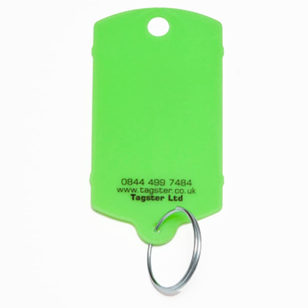 Schlüsselanhänger – Fahrzeug-Kunststoff unbedruckt (200) mit Metallringen – 9 Farben (grün) von Tagster