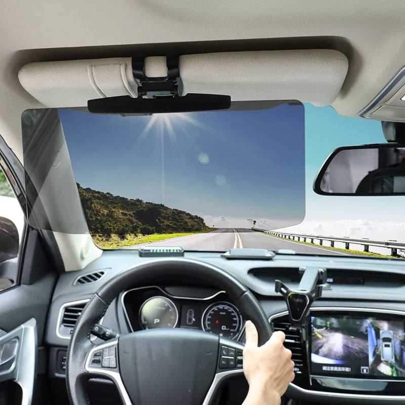Tagtight Sonnenblende Auto, Sonnenblende Verlängerung Auto Visier Anti Blender, Fensterschutz, Abblendbar Auto Sonnenblende Anti-UV für Alle Lastwagen Auto Vordersitz Fahrer oder Beifahrer von Tagtight