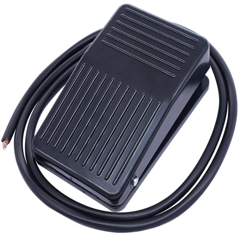 Taiss 2 Stücke 10A 250VAC Fußschalter Momentan Anti-Rutsch Industrie pedalschalter SPDT NO NC schwarz Für CNC Industrie mit 1M Kabel TFS-1 von Taiss