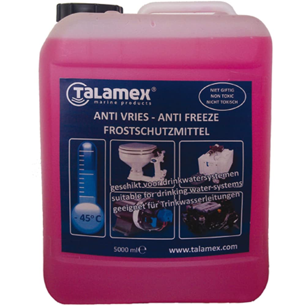 Talamex Frostschutzmittel Gefrierschutz für Trinkwassersysteme, Kühlwassersysteme und Motorensysteme auf Booten - 5l/10l/20l (5 Liter) von Talamex