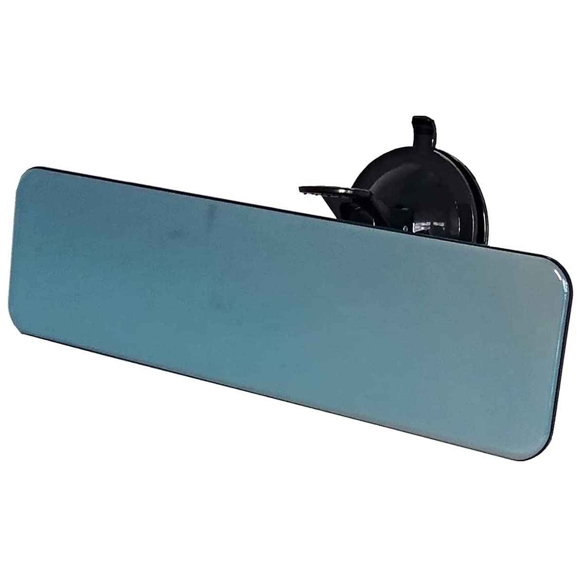 Auto Rückspiegel mit Saugnapf, Universal Panorama konvex Innenspiegel Gebogener Spiegel Innenrückspiegel Rückspiegel Innen für Auto Lkw Pkw Kfz Suv (Blauer Spiegel, Randlos 280mm) von TangDao