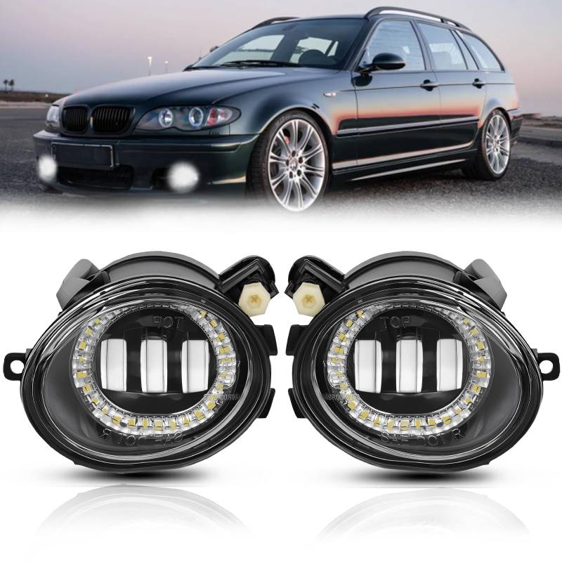 TangMiGe LED Nebelscheinwerfer für BMW (E46 E39 M-Tech Stoßstange M Sport Paket) 3er 5er M3 M5, 09/2000-12/2007, (HB SDN WGN CPE CONV), 1 Paar (LED-Birne) von TangMiGe