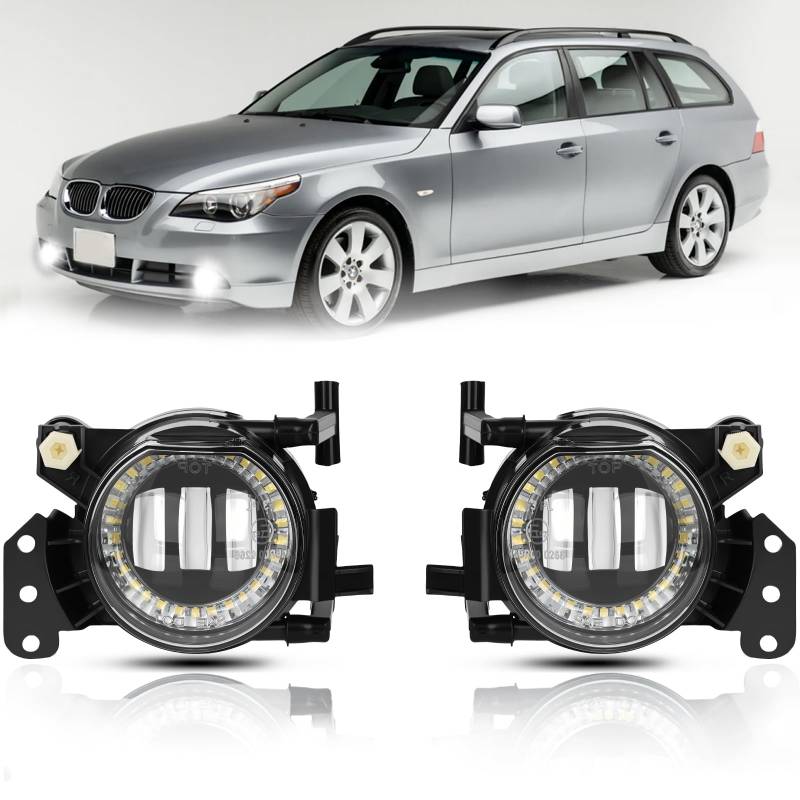 TangMiGe LED Nebelscheinwerfer für BMW (E90 E91 E46 E60 E61 E63 E64 E83) 3er 5er 6er X3, 01/2003-12/2012, 1 Paar (LED-Birne) von TangMiGe