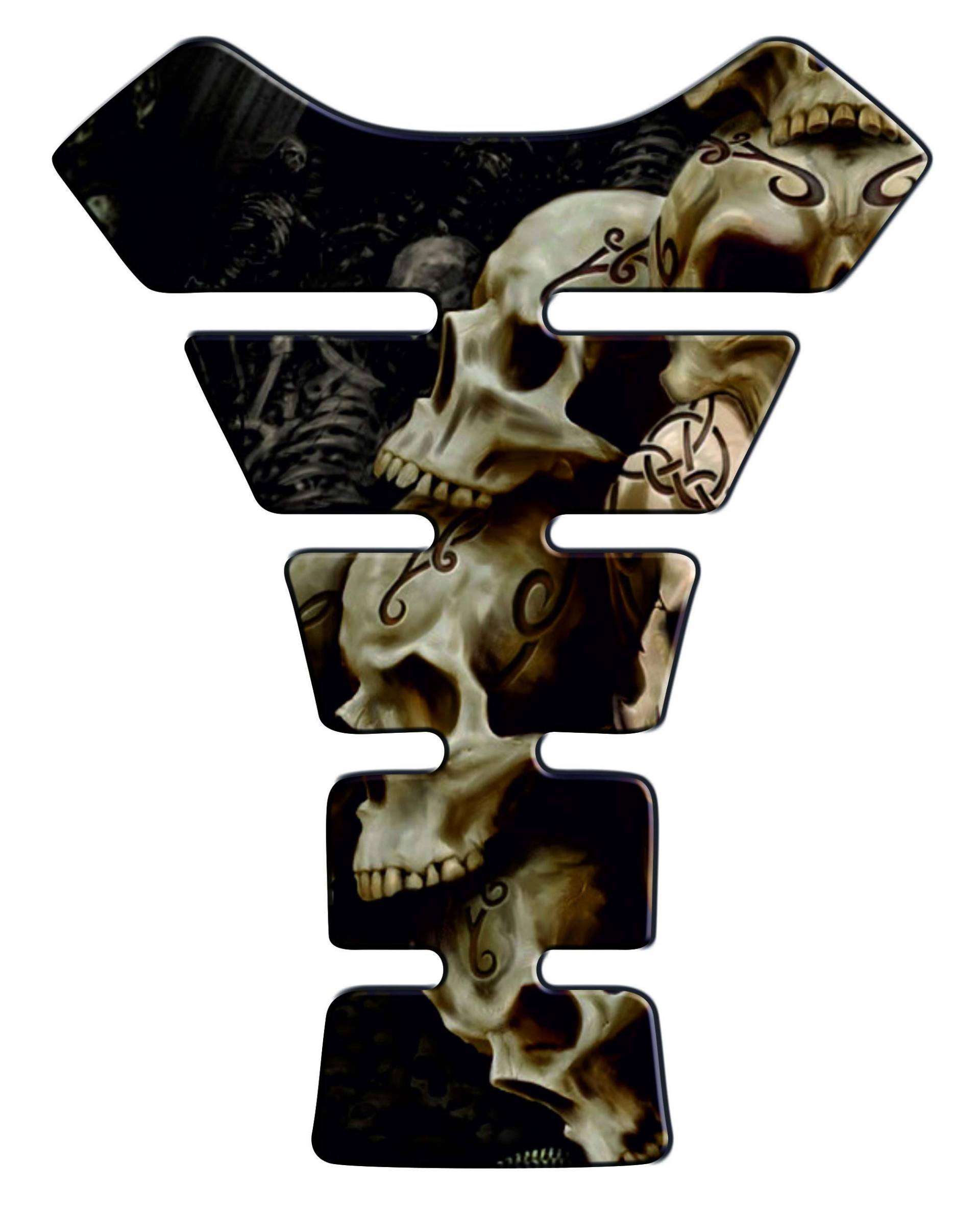 Aufkleber für Skull 04 mit 3D-Effekt von Tankpad