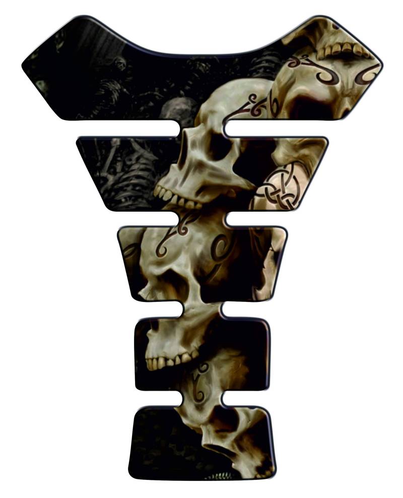 Aufkleber für Skull 04 mit 3D-Effekt von Tankpad